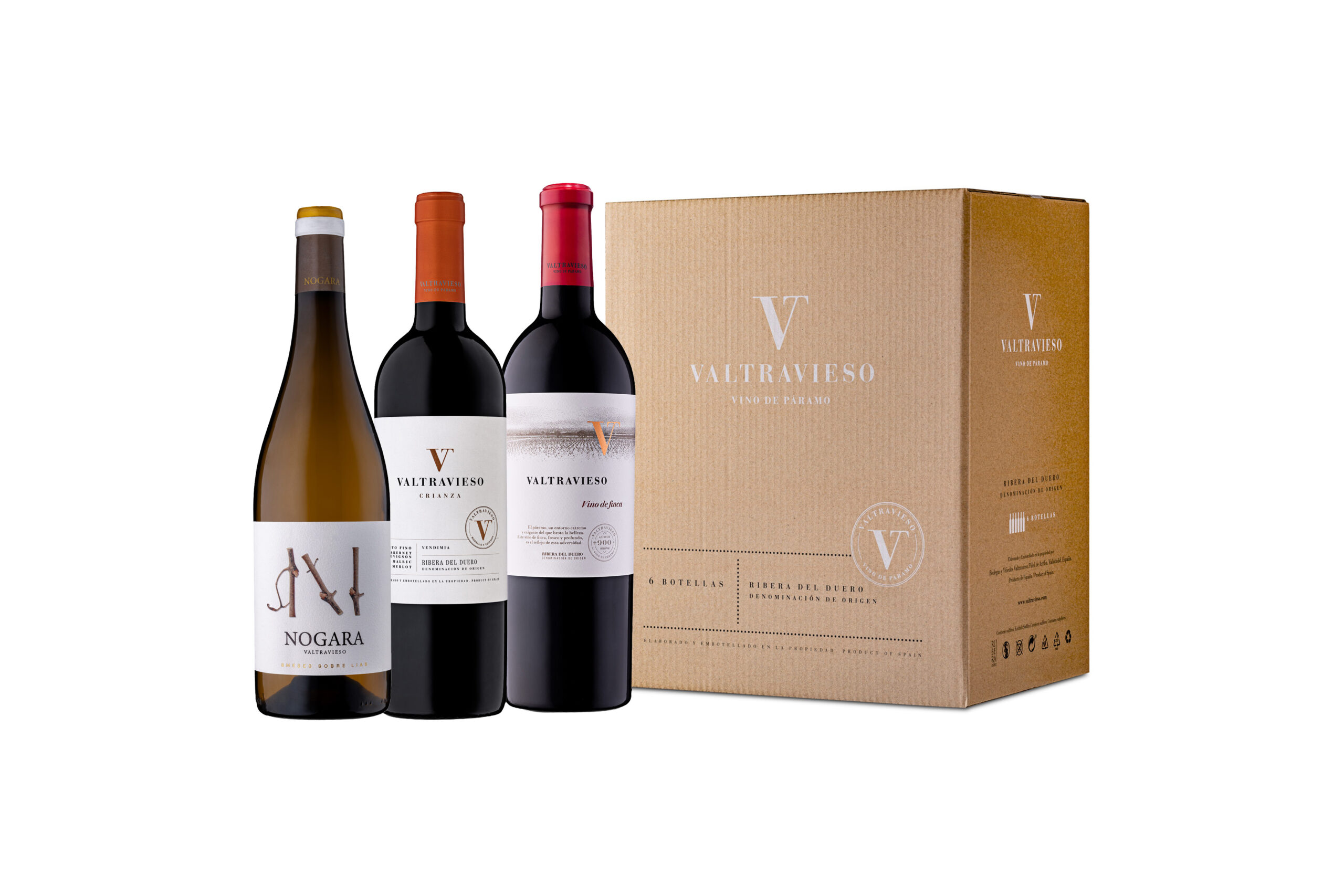 Selección Vendimia 2026 6 botellas: 2 botella Nogara 8 meses + 2 botella Valtravieso crianza + 2 botella Valtravieso Vino de Finca